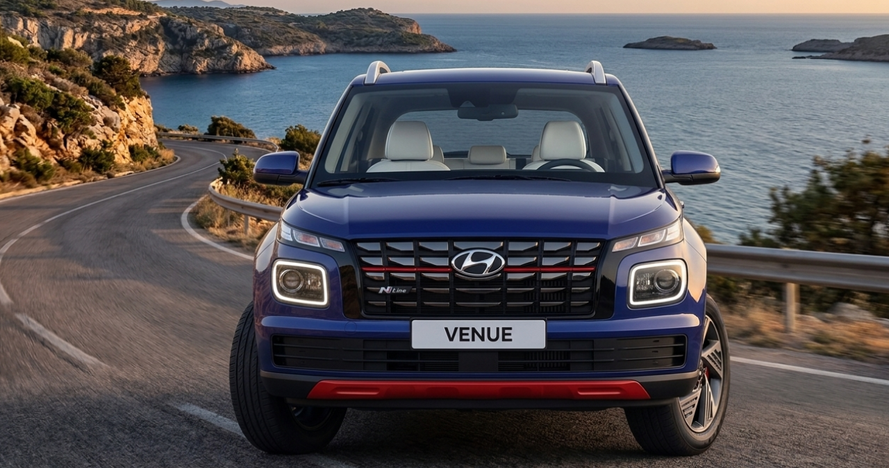 Hyundai Venue compact SUV celebrating 8 lakh sales milestone in India with premium features and modern design